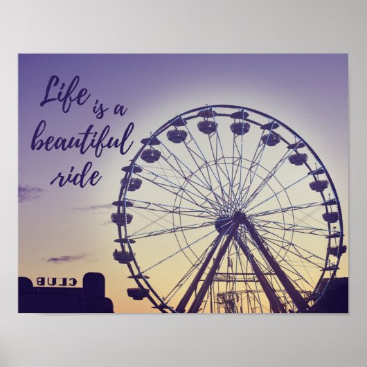 Life Is A Beautiful Ride Carnival Photograph ポスター (正面)