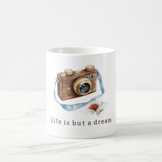 Life is A Dream Camera Photo コーヒーマグカップ (中央)