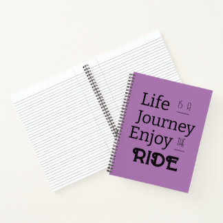 "Life is a Journey Enjoy the Ride" Phrase  ノートブック
