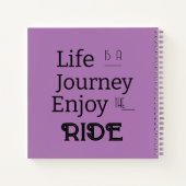 "Life is a Journey Enjoy the Ride" Phrase ノートブック (裏面)