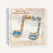 Life Is a SongミュージカルノートJournal ノートブック (正面)