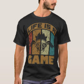 Life is a Video Game Gaming Graphic Plus Size Tシャツ (正面)