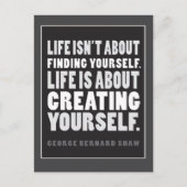 Life is About Creating Yourself引用文はがき ポストカード (正面)