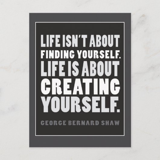 Life is About Creating Yourself引用文はがき ポストカード (正面)
