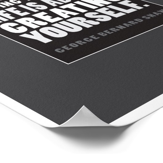 Life is About Creating Yourself引用文ポスター ポスター (角)