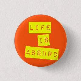 Life is Absurd Orange Yellow 缶バッジ