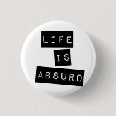 Life is Absurd White 缶バッジ (正面)