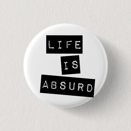 Life is Absurd White 缶バッジ (正面)