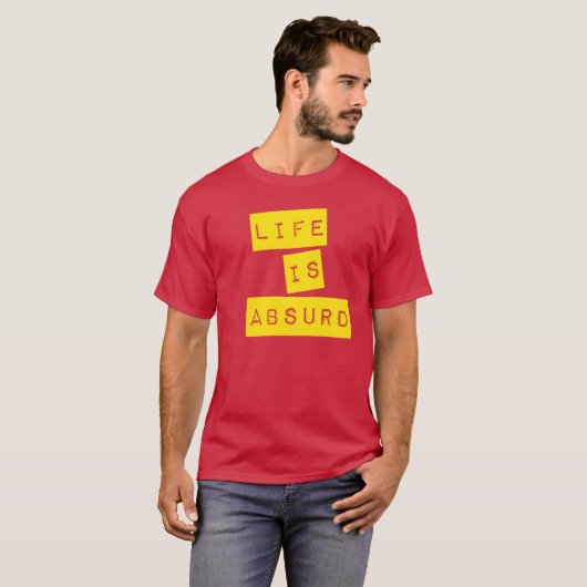Life is Absurd (Yellow Tape) Tシャツ (正面フル)