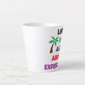 Life Is All About Experience Motivational Quote カフェラテマグ (正面)