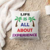 Life Is All About Experience Motivational Quote クッション (ブランケット)