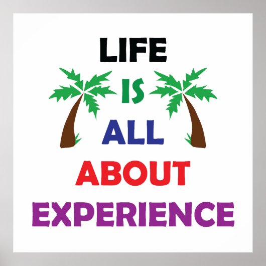 Life Is All About Experience Motivational Quote ポスター (正面)