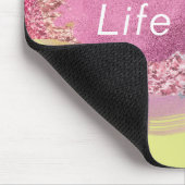 Life is Art Metallic 絵を描 Brush Strokes Pattern マウスパッド (コーナー)