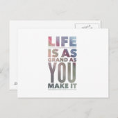 Life is as Grand as You Make it引用文はがき ポストカード (正面/裏面)