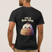 Life is Bao-tiful Funny Dumpling Pun Tシャツ (裏面)