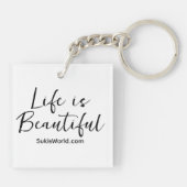 Life is Beautiful Blogブランドサイト キーホルダー (裏面)