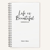 Life is Beautiful Blog Brand Webサイトのチェックリスト ノートブック (正面)