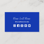 Life is Beautiful Blue WebsiteブログSocial Media 名刺 (裏面)