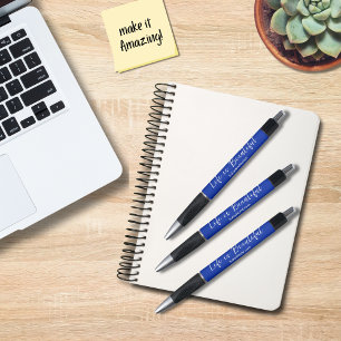 Life is Beautiful Business Tagline Blog Blue ボールペン