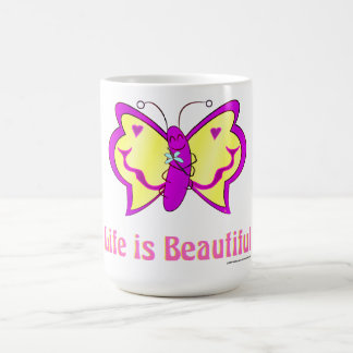 Life Is Beautiful Butterfly コーヒーマグカップ