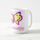 Life Is Beautiful Butterfly コーヒーマグカップ (正面右)