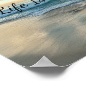 Life Is Beautiful Ocean Waves Sunrise ポスター (角)