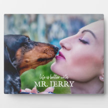 Life Is Better カスタム With Photo Dog Name