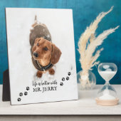 Life Is Better カスタム With Photo Dog Name フォトプラーク (側面)