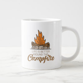 Life is Better Around the Campfire ジャンボコーヒーマグカップ