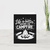 Life Is Better Around The Campfire - Camper Art De カード (正面)