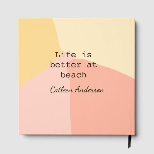 Life is better at beach yellow orange boho rustic  ゲストブック (裏面)