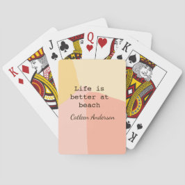 Life is better at beach yellow orange boho rustic  トランプ
