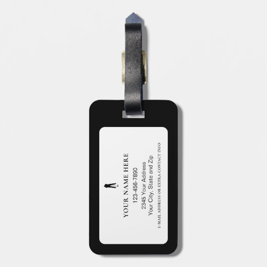 Life Is Better at Tee Time Personalized Golfer ラゲッジタグ (裏面縦)