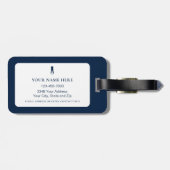 Life Is Better at Tee Time Personalized Golfer ラゲッジタグ (裏面横)