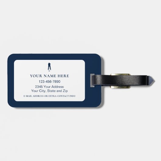 Life Is Better at Tee Time Personalized Golfer ラゲッジタグ (裏面横)