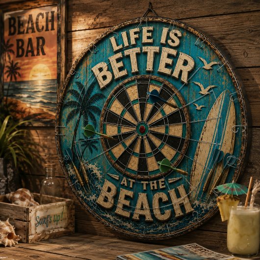 Life Is Better at the Beach ダーツボード