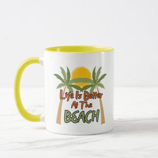 Life Is Better At The Beach Coffee Mug マグカップ (左)
