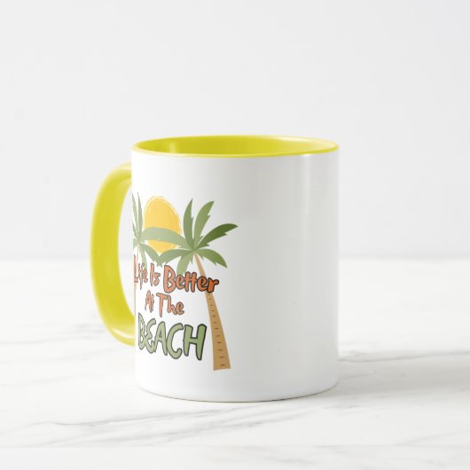 Life Is Better At The Beach Coffee Mug マグカップ (正面左)