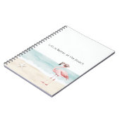 Life is Better at the Beach Starfish Flamingo ノートブック (左側)