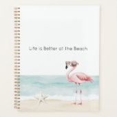 Life is Better at the Beach Starfish Flamingo プランナー手帳 (正面)