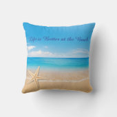 Life is Better at the Beach Throw Pillow, Personal クッション (裏面)