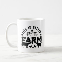 Life is Better At the Farm (chicken, cow, goat)  コーヒーマグカップ