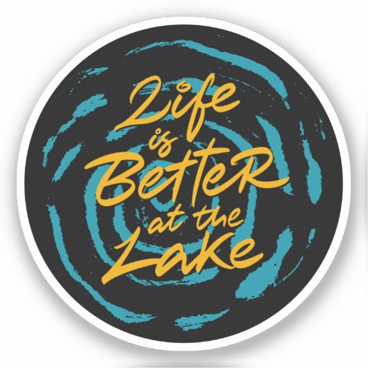 Life is better at the lake シール (正面)