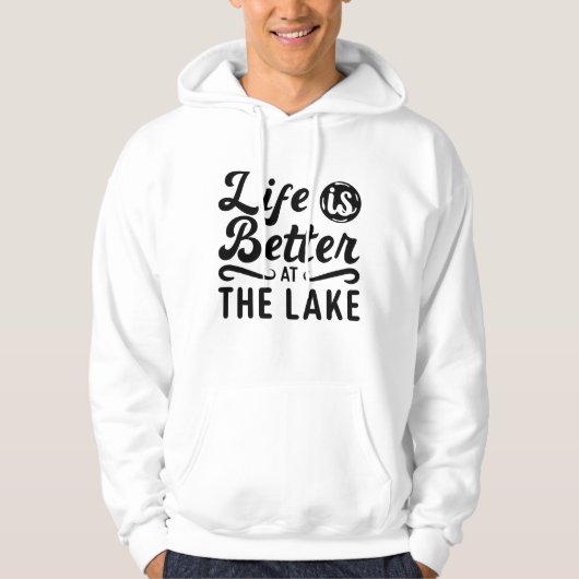 Life Is Better At The Lake Wakeboarding Wakeboard パーカ (正面)