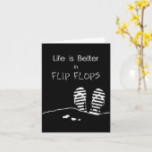 Life is better in Flip Flops カード (黄色い花)