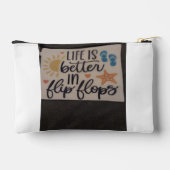 life is better in flip flops cosmetic pouch アクセサリーポーチ (裏面)