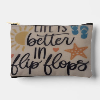 life is better in flip flops cosmetic pouch アクセサリーポーチ