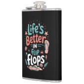Life is Better in Flip-Flops – Fun Tropical Beach フラスク (左)