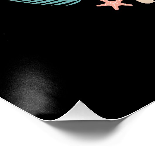 Life is Better in Flip-Flops – Fun Tropical Beach ポスター (コーナー)