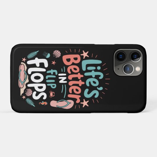 Life is Better in Flip-Flops – Fun Tropical Beach Case-Mate iPhoneケース (裏面(横))